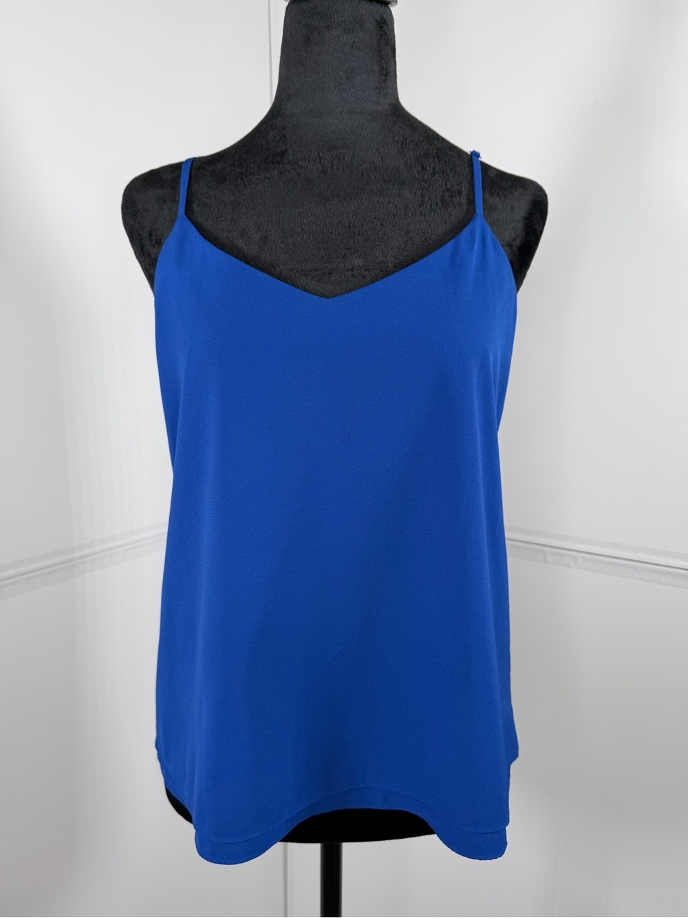 C. Luce Royal Blue Layered Cami Spaghetti Strap Top Size Medium